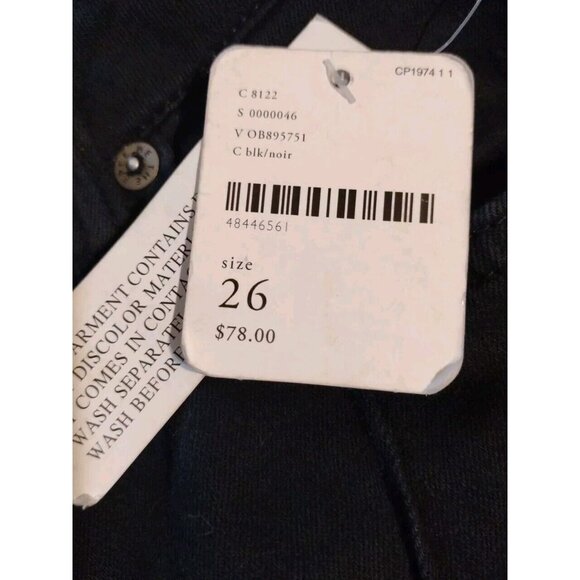 Free People Jeans 26 Black Stretch Raw Cut Ankle - Picture 5 of 15